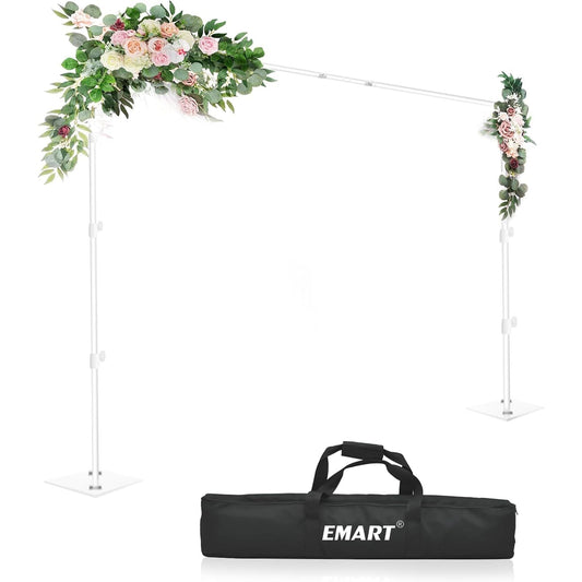 EMART 8.5x10ft Backdrop Stand – Heavy Duty White Frame for Studio & Events