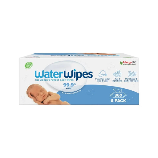 WaterWipes Sensitive Baby & Newborn Wipes 6x60 pcs