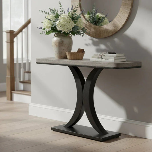100cm Geometric Modern Console Table for Narrow Entryways | Luxury Home Accessories | Heulog Glow