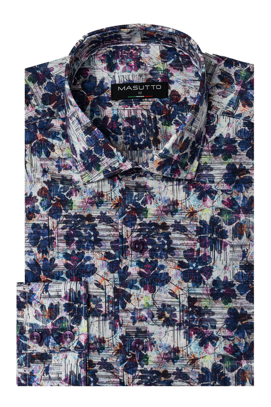 MASUTTO ARMANDO/06 LONG SLEEVE BUTTON DOWN SHIRT