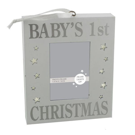 Light Up Mdf Wall Plaque Babys 1st Christmas by Juliana
