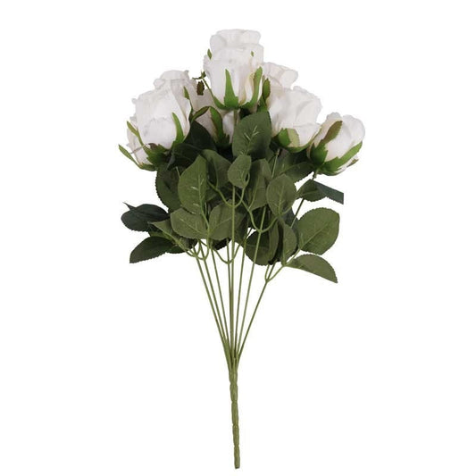 Camelot Rose Bud White (9 heads)