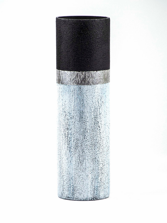 Blue stone imitation vase | Glass vase for flowers | Cylinder Vase | Interior Design | Home Decor | Large Floor Vase 16 inch | 7017/400/sh139.2