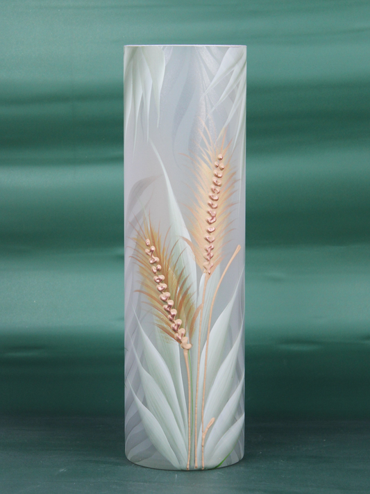 floor light green art decorative glass vase 7017/400/sh332