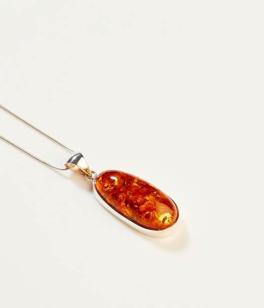 OOAK Sunroot Glow Amber Pendant