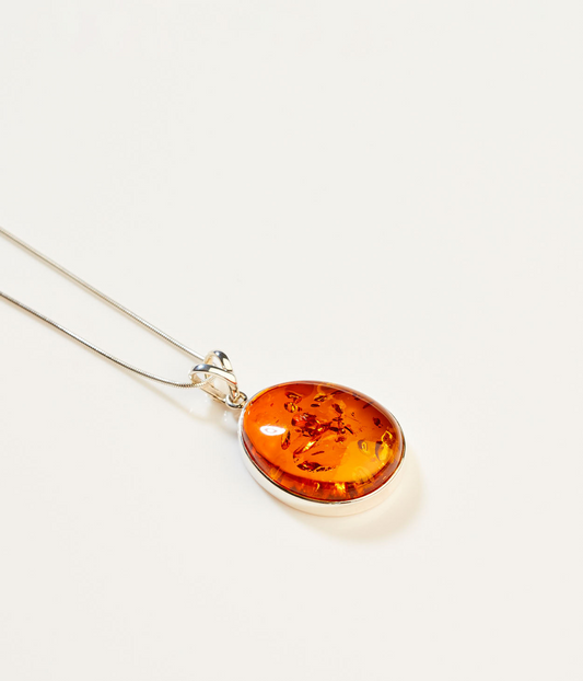 OOAK Forest Flame Amber Pendant