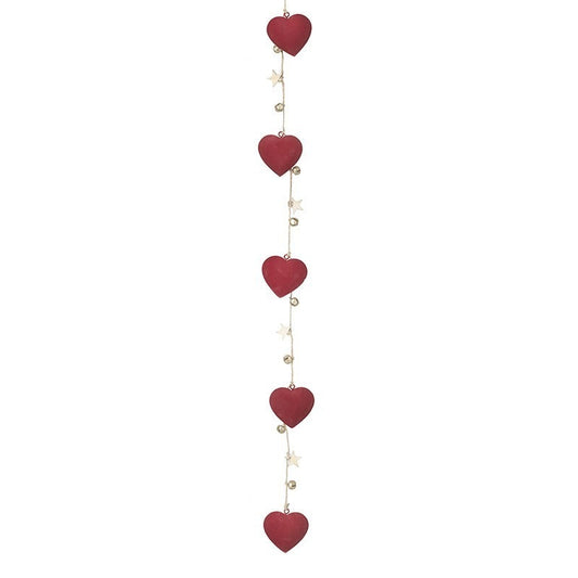 Red Metal Heart Garland