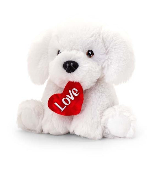 Keeleco Bichon Frise With Heart (30cm)
