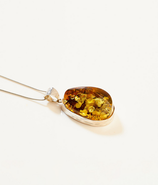 OOAK Green Glint Pendant