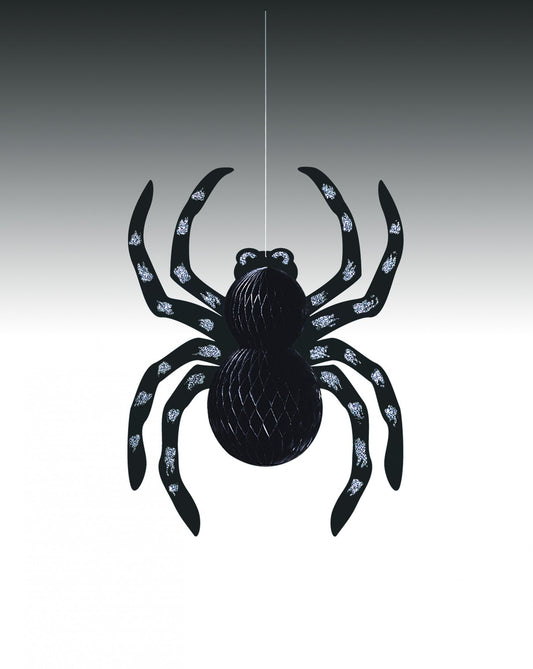 Hanging Glitter Spider Decoration (14 Inch)