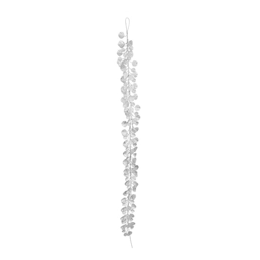 Silver Glitter Eucalyptus Garland (180cm)