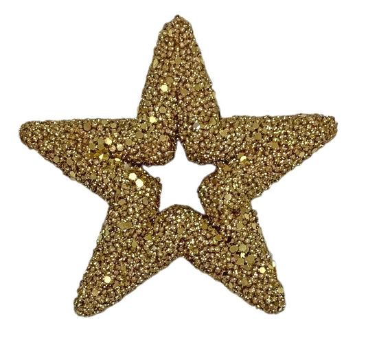 Glitter Gold Star Hanging Decoration (13cm)
