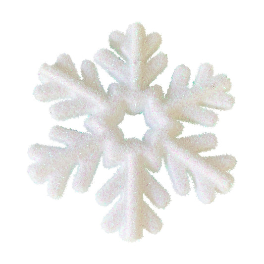 White Glitter Snowflake Hanging Decoration (37cm)