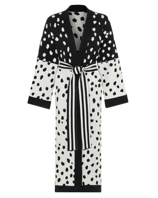 Scattered Dots Wool & Cashmere Cardigan