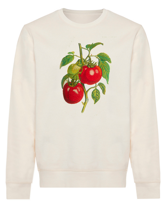 Tomato Embroidered Organic Cotton Sweatshirt