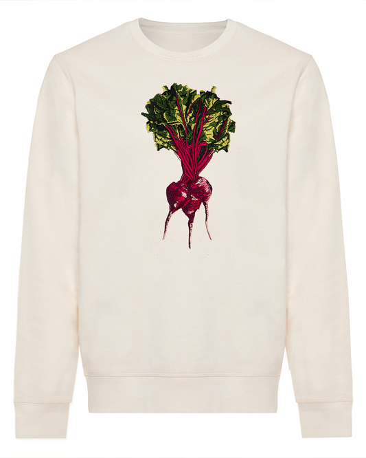 Beetroot Embroidered Organic Cotton Sweatshirt