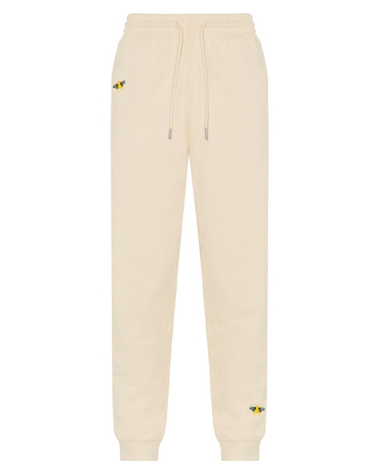 Bee Embroidered Organic Cotton Joggers