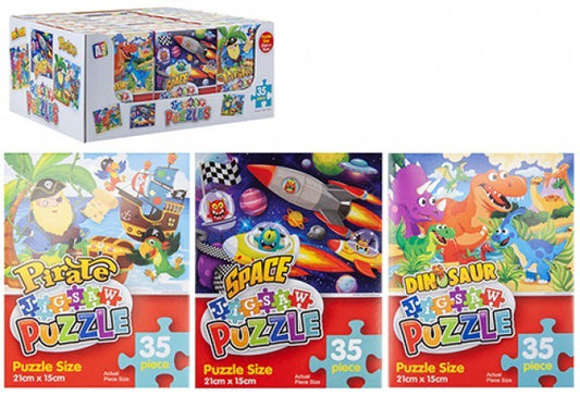Assorted 35 Piece Puzzle (Dino Space and Pirate)