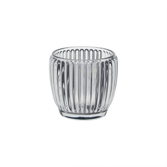 Clear Beatrice Rounded Glass Tealight Holder (7cm)