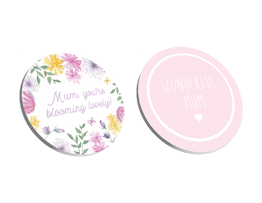 Assorted Mothers Day Wooden Coaster (10cm)