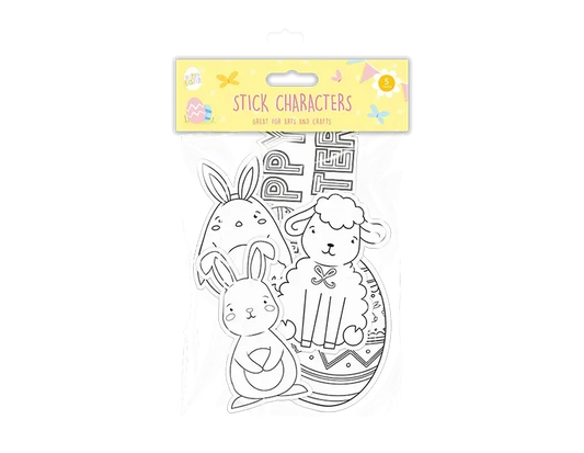 Pack of 5 Easter Stick Characters