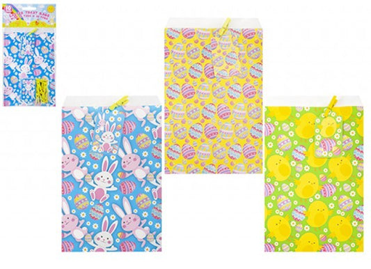 Pack Of 10 Mini Paper Easter Treat Bags With Pegs & Tags