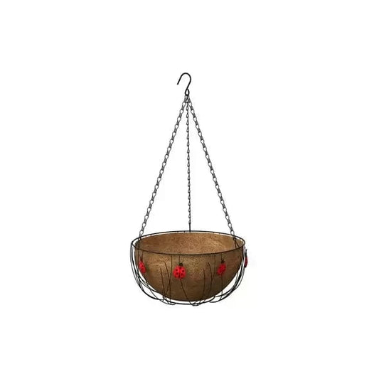 Ladybird Hanging Basket With Coco Liner (14 Inch)