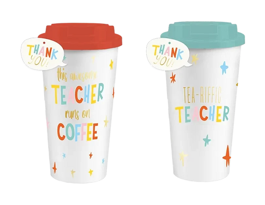 Assorted Teacher Travel Plastic Mug