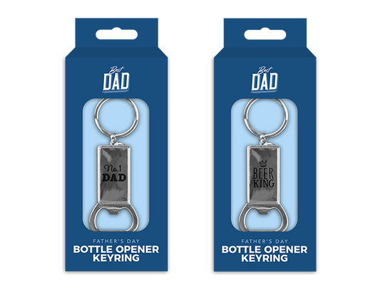 Fathers Day Metal Bottle Opener Keyring
