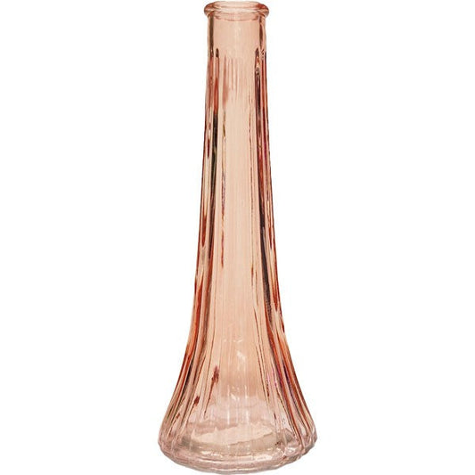 Pink Ashley Bud Glass Vase (21cm)