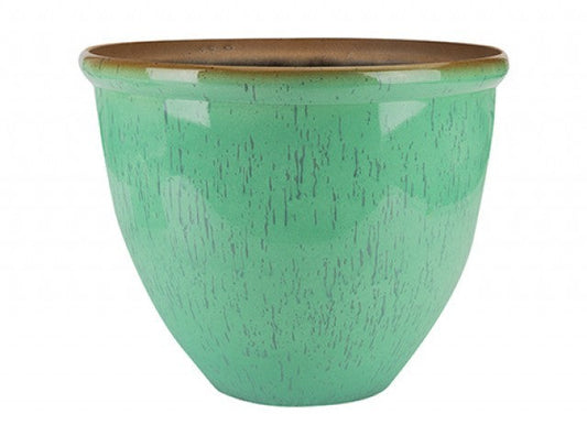 Turquoise Ceramic Look Planter (30cm)
