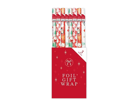 Cute Christmas Foil Wrapping Paper (3m)