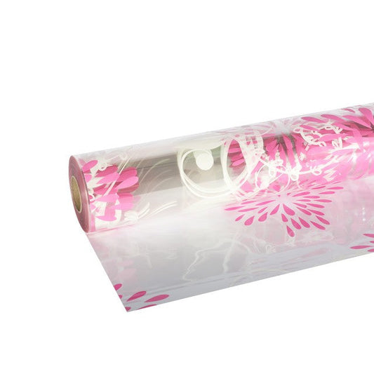White & Pink Starburst Film (80cm x 100m)