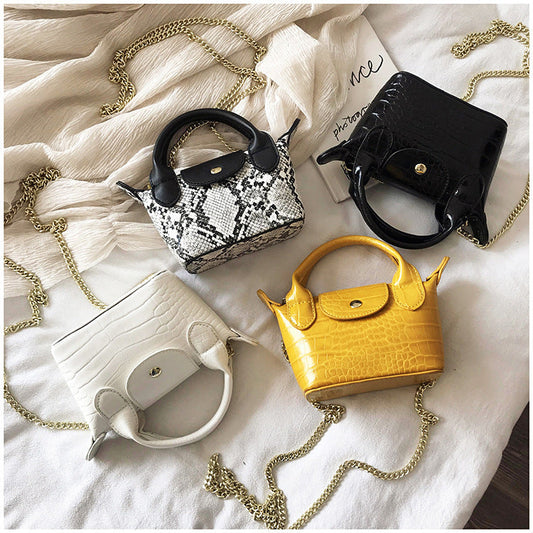 Crossbody Chain Pattern Small Square Bag