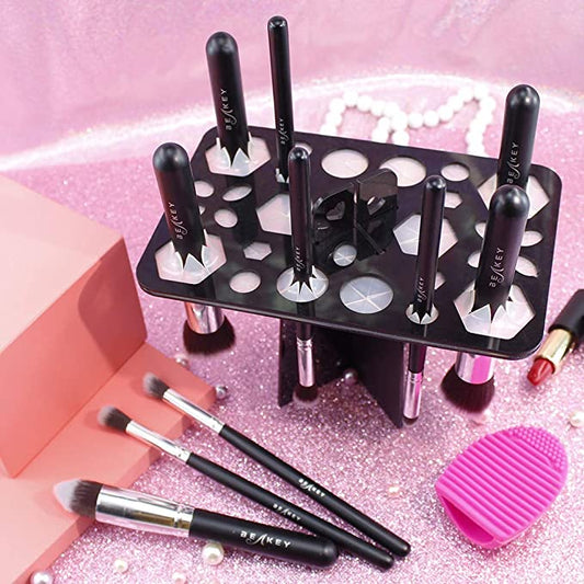 14 Hole Make up Brush Set Dry Rack Drying Brushes Shelf Multifunction Stand Display Cosmetic Clean Tool Wash Makeup Brush Holder | Luxury Home Accessories | Heulog Glow