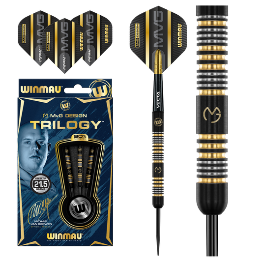 Winmau MvG Trilogy 90% Tungsten Alloy Steeltip darts