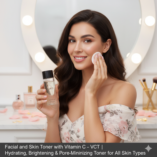 Facial and Skin Toner with Vitamin C – VCT | Hydrating, Brightening & Pore-Minimizing Toner for All Skin Types