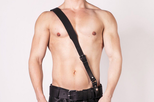 Prowler RED Sam Browne Belt Black Medium