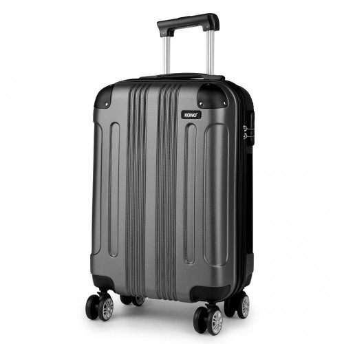 K1777L - Kono 19 Inch ABS Hard Shell Suitcase Luggage - Grey