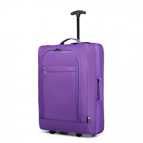 K1873-2 - Kono CABIN SIZE SOFT SHELL HAND LUGGAGE - PURPLE