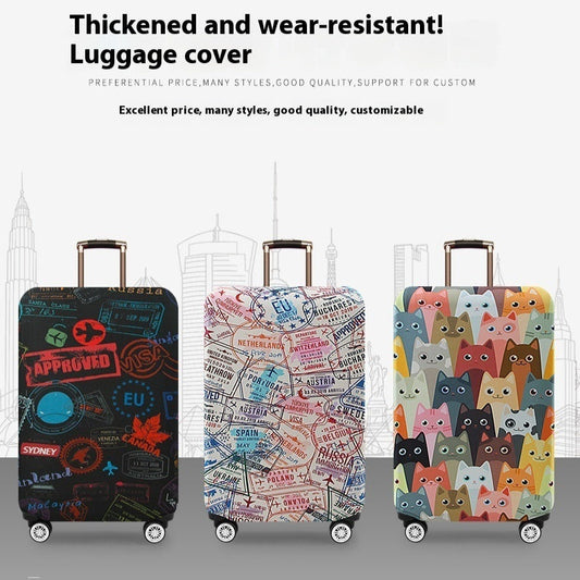 Thickening And Wear-resistant Elastic Trunk Cover Luggage Protective Trolley Travel Leather Dust Cover