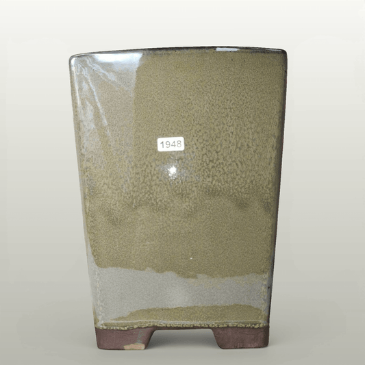 18cm Glazed Bonsai Pot | Cascade | 18cm x 24cm | Green | Luxury Home Accessories | Heulog Glow