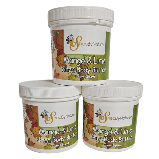 3 Pots of Sheabynature Mango & Lime Body butter Shea body butter - Intesive moisturiser for very dry skin.250g tub