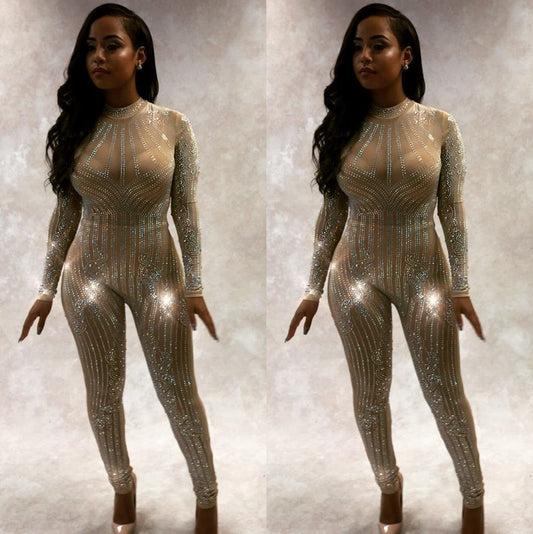 New Hot Drill Mesh Women's Jumpsuit