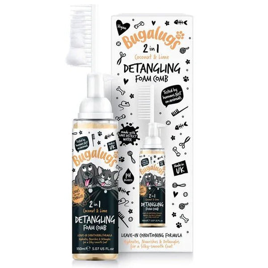 2 in 1 Detangle & Conditioning Foam Comb Coconut & Lime 150ml | Luxury Home Accessories | Heulog Glow