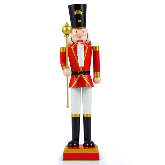 2.4 FT/4 FT Christmas Nutcracker Xmas Nutcracker Figure with High Hat-Black