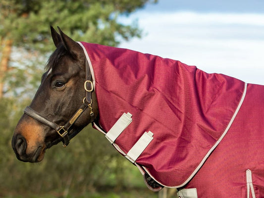 200g Turnout Rug Neck Cover - Burgundy | Luxury Home Accessories | Heulog Glow