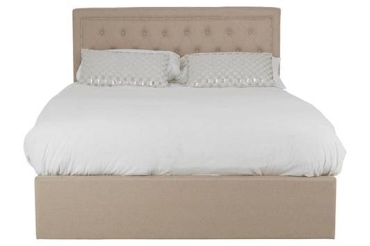 Hannah Beige Ottoman Double Bed