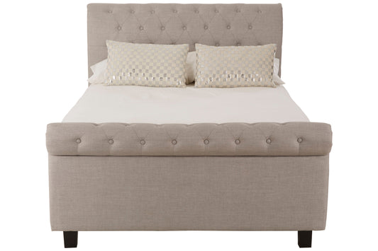 Orlando Light Grey Ottoman Double Bed