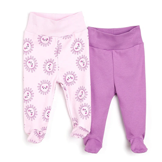 HelloBaby 2 Piece Footed Bottom - Purple
